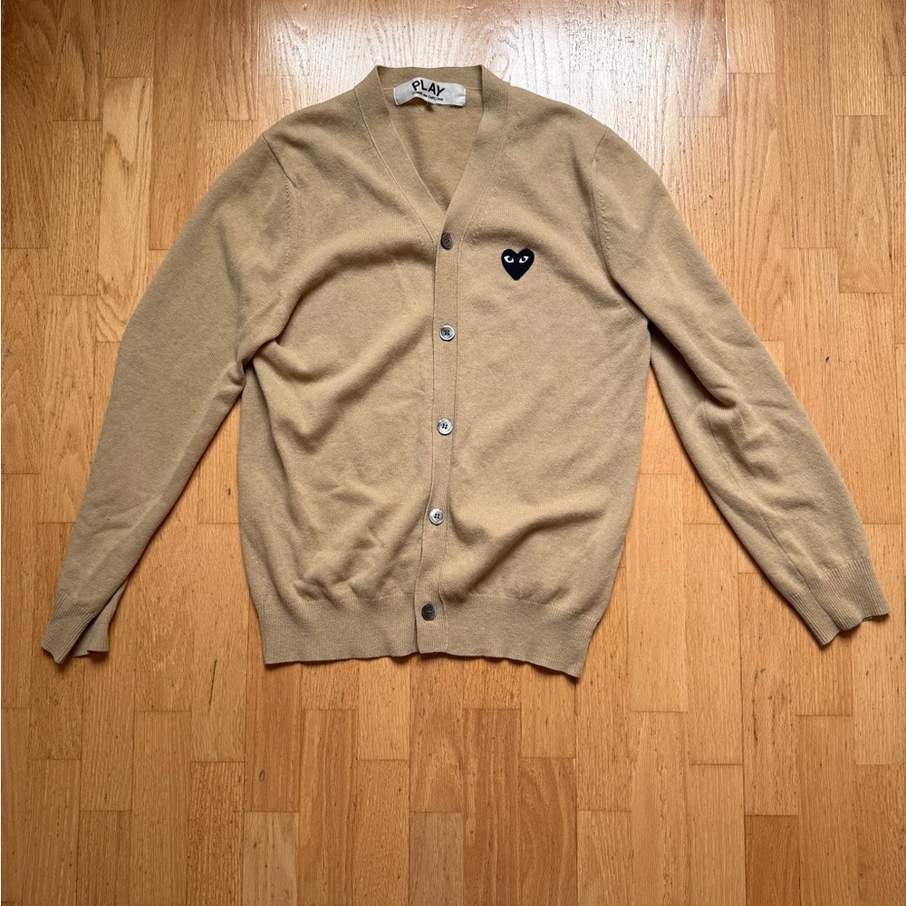 Comme des Garcons PLAY Beige Cardigan